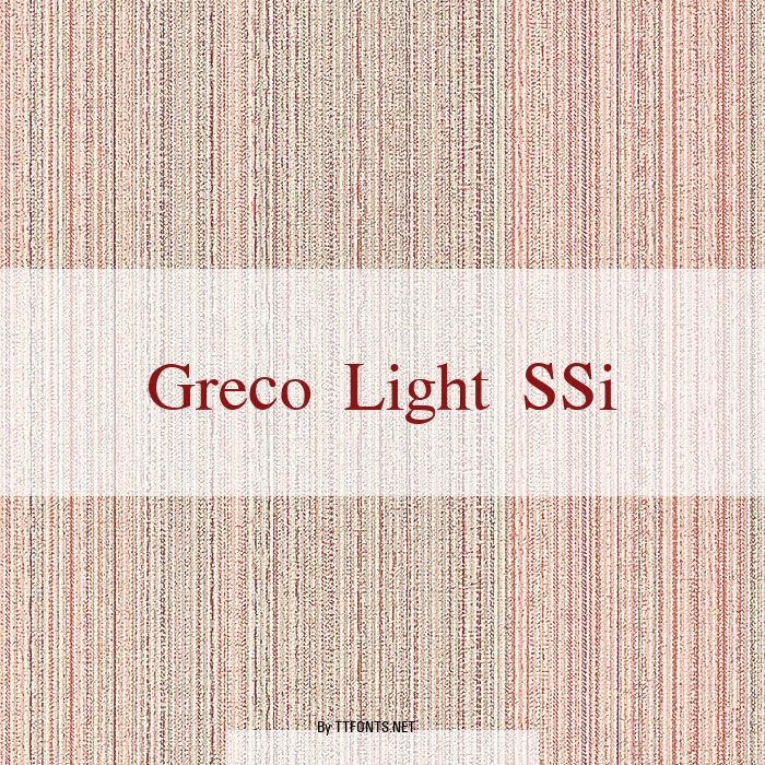 Greco Light SSi example